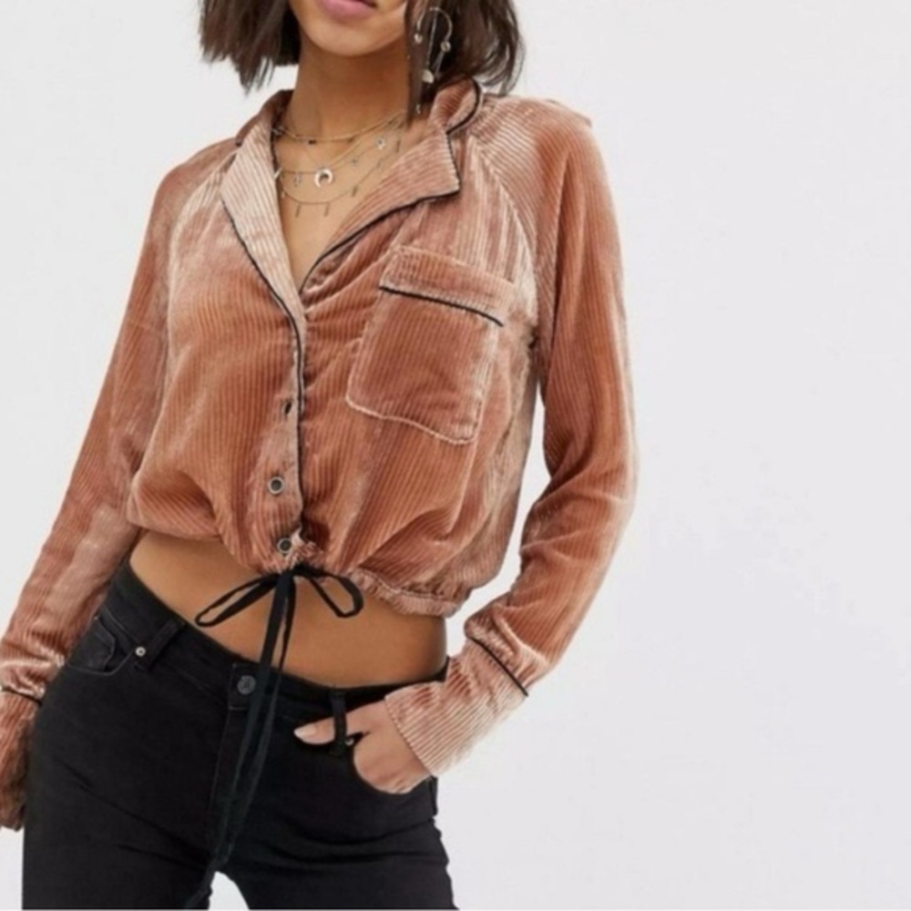 Free‎ people velvet blouse XS